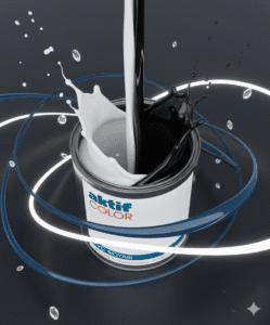 PVC ve alüminyum doğramalara uygulanmış beyaz ve siyah renkli PVC boyaları