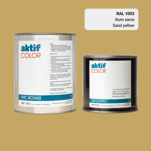 Aktif Color | PVC Pimapen Boyası | RAL 1002 | Kum Sarısı | 1.5 Kg