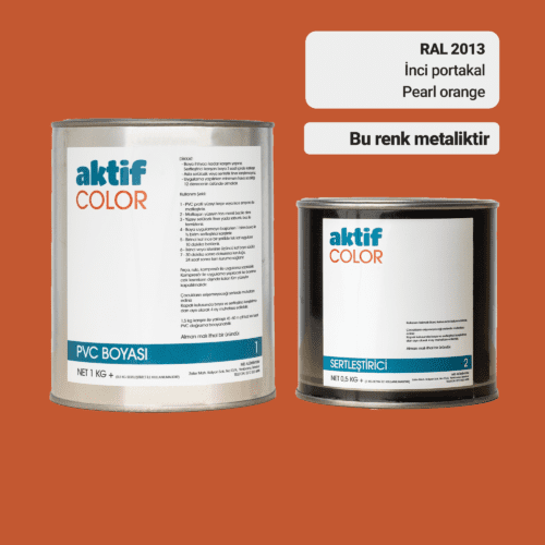 Aktif Color | PVC Pimapen Boyası | RAL 2013 | Inci Portakal | 1.5 Kg