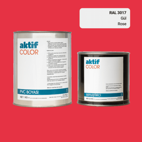 Aktif Color | PVC Pimapen Boyası | RAL 3017 | Gül | 1.5 Kg