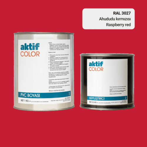 Aktif Color | PVC Pimapen Boyası | RAL 3027 | Ahududu Kırmızısı | 1.5 Kg