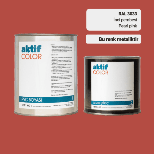 Aktif Color | PVC Pimapen Boyası | RAL 3033 | İnci Pembesi | 1.5 Kg