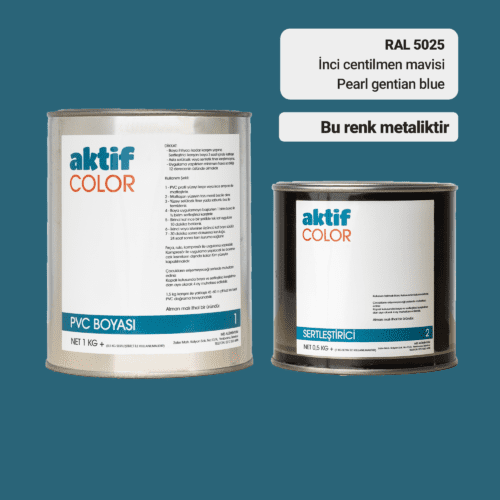 Aktif Color | PVC Pimapen Boyası | RAL 5025 | İnci Centilmen Mavisi | 1.5 Kg