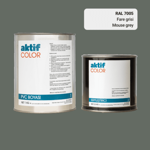 Aktif Color | PVC Pimapen Boyası | RAL 7005 | Fare Grisi | 1.5 Kg