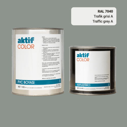 Aktif Color | PVC Pimapen Boyası | RAL 7042 | Trafik Grisi A | 1.5 Kg