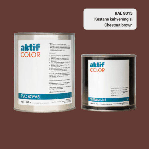 Aktif Color | PVC Pimapen Boyası | RAL 8015 | Kestane Kahverengisi | 1.5 Kg