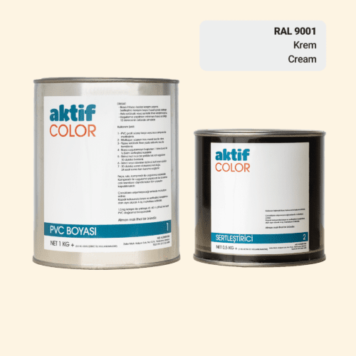 Aktif Color | PVC Pimapen Boyası | RAL 9001 | Krem | 1.5 Kg