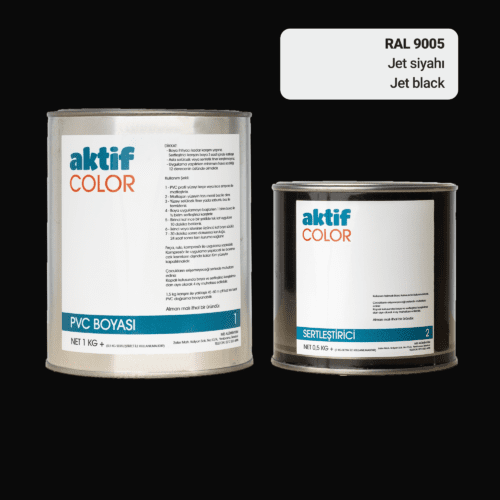 Aktif Color | PVC Pimapen Boyası | RAL 9005 | Jet Siyahı | 1.5 Kg