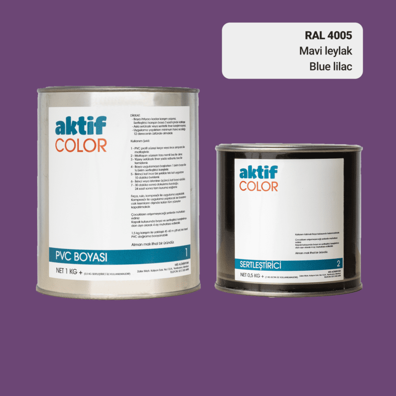 Aktif Color | PVC Pimapen Boyası | RAL 4005 | Mavi Leylak | 1.5 Kg ...