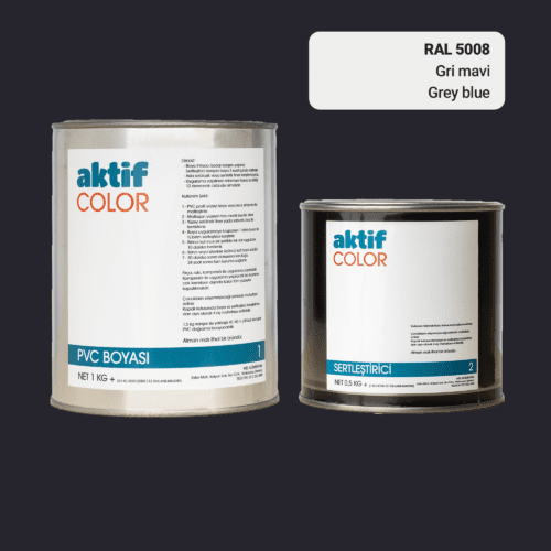 Aktif Color | PVC Pimapen Boyası | RAL 5008 | Gri Mavi | 1.5 Kg