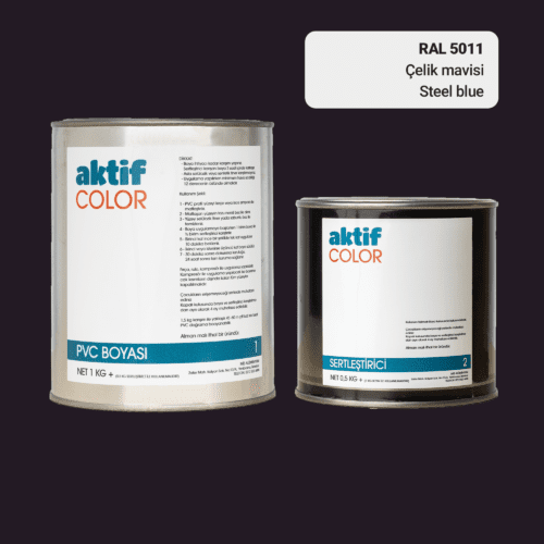 Aktif Color | PVC Pimapen Boyası | RAL 5011 | Çelik Mavisi | 1.5 Kg