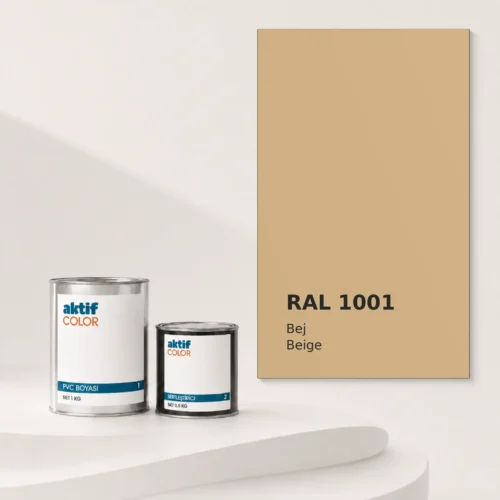 RAL 1001 Bej PVC boyası, sertleştirici ve renk kartı