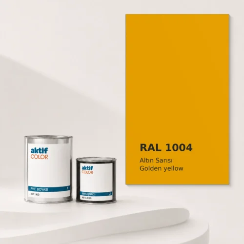 RAL 1004 Altın Sarısı PVC boyası, sertleştirici ve renk kartı