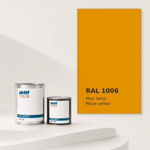 RAL 1006 Mısır Sarısı PVC boyası, sertleştirici ve renk kartı