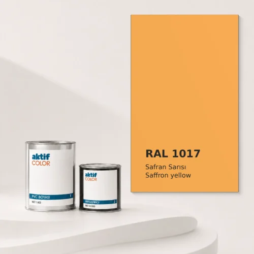 RAL 1017 Safran Sarısı PVC boyası, sertleştirici ve renk kartı