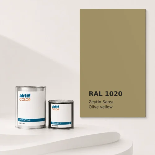 RAL 1020 Zeytin Sarısı PVC boyası, sertleştirici ve renk kartı