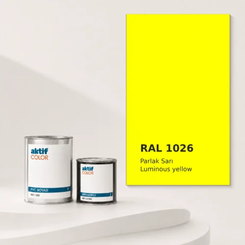 RAL 1026 Parlak Sarı PVC boyası, sertleştirici ve renk kartı