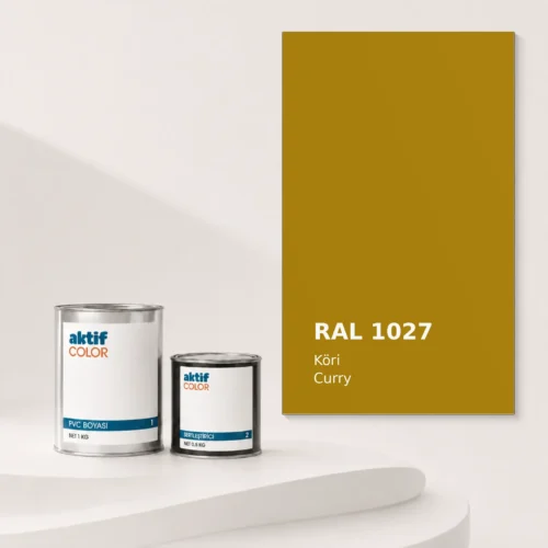 RAL 1027 Köri PVC boyası, sertleştirici ve renk kartı