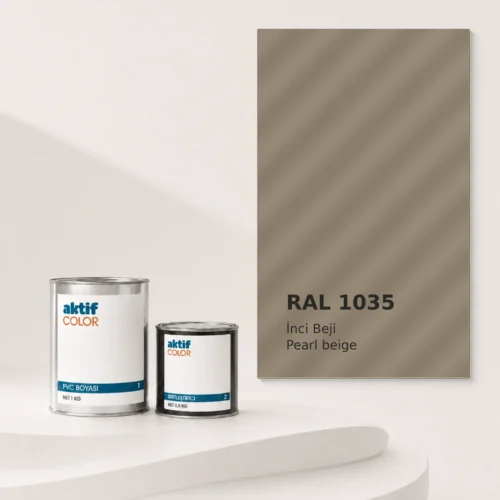 RAL 1035 İnci Beji PVC boyası, sertleştirici ve renk kartı