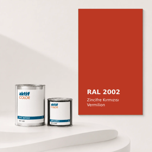 RAL 2002 Zincifre Kırmızısı PVC boyası, sertleştirici ve renk kartı