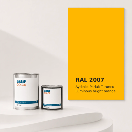 RAL 2007 Aydınlık Parlak Turuncu PVC boyası, sertleştirici ve renk kartı