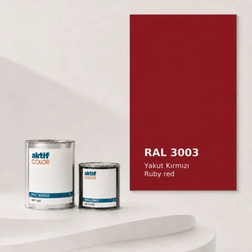 RAL 3003 Yakut Kırmızı PVC boyası, sertleştirici ve renk kartı