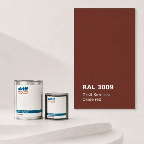 RAL 3009 Oksit Kırmızısı PVC boyası, sertleştirici ve renk kartı