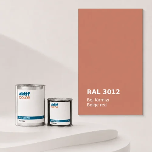 RAL 3012 Bej Kırmızı PVC boyası, sertleştirici ve renk kartı