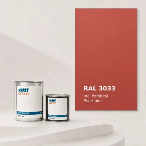 RAL 3033 İnci Pembesi PVC boyası, sertleştirici ve renk kartı