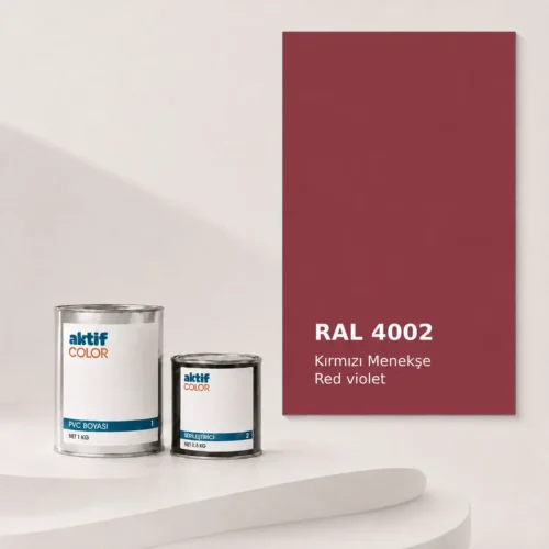RAL 4002 Kırmızı Menekşe PVC boyası, sertleştirici ve renk kartı