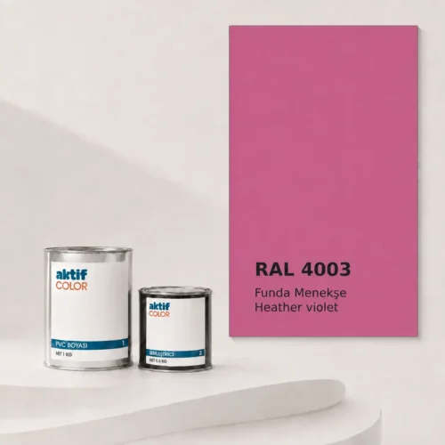 RAL 4003 Funda Menekşe PVC boyası, sertleştirici ve renk kartı