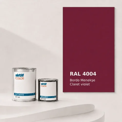 RAL 4004 Bordo Menekşe PVC boyası, sertleştirici ve renk kartı
