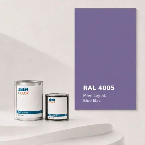 RAL 4005 Mavi Leylak PVC boyası, sertleştirici ve renk kartı