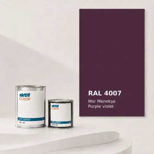 RAL 4007 Mor Menekşe PVC boyası, sertleştirici ve renk kartı