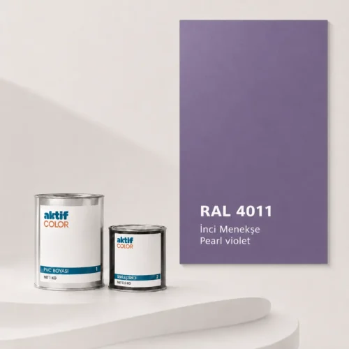RAL 4011 İnci Menekşe PVC boyası, sertleştirici ve renk kartı