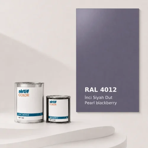 RAL 4012 İnci Siyah Dut PVC boyası, sertleştirici ve renk kartı