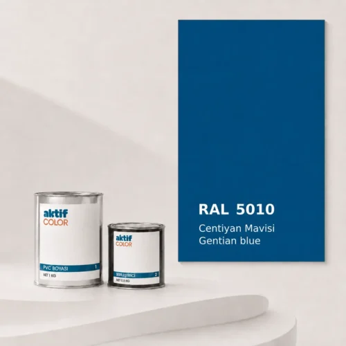 RAL 5010 Centiyan Mavisi PVC boyası, sertleştirici ve renk kartı