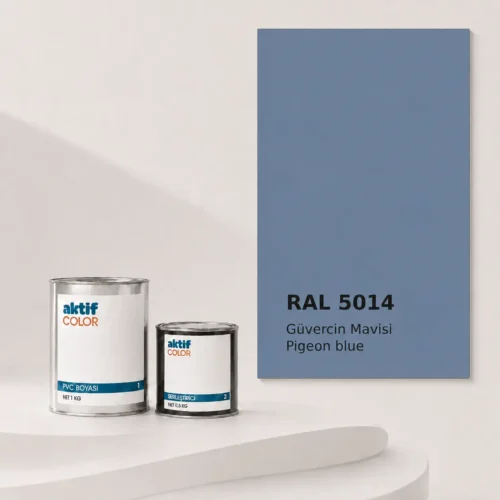 RAL 5014 Güvercin Mavisi PVC boyası, sertleştirici ve renk kartı
