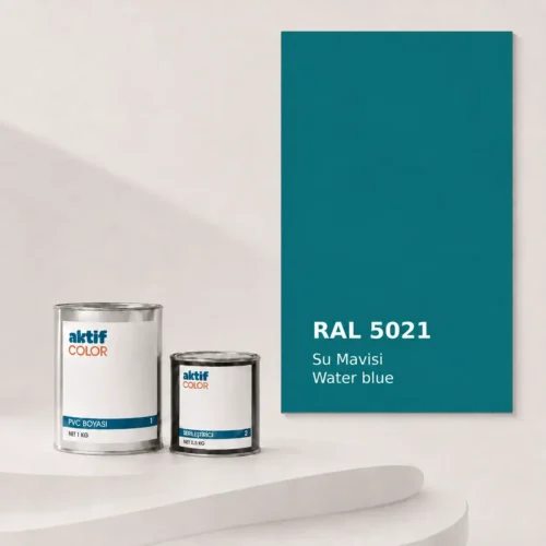 RAL 5021 Su Mavisi PVC boyası, sertleştirici ve renk kartı