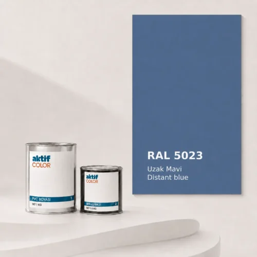 RAL 5023 Uzak Mavi PVC boyası, sertleştirici ve renk kartı