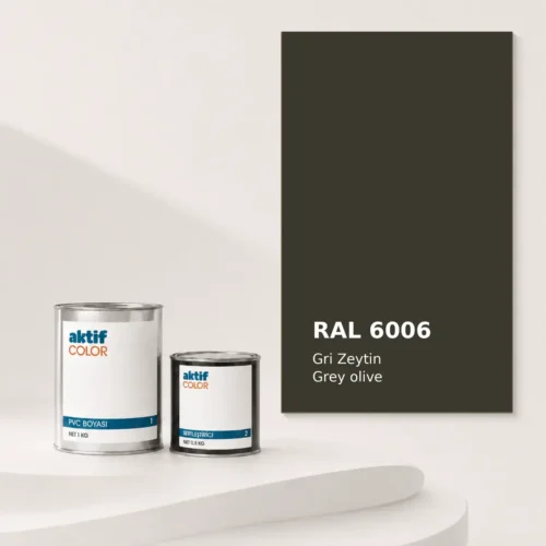 RAL 6006 Gri Zeytin PVC boyası, sertleştirici ve renk kartı