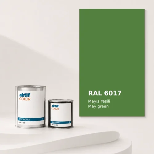 RAL 6017 Mayıs Yeşili PVC boyası, sertleştirici ve renk kartı