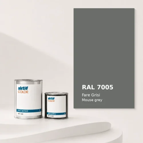 RAL 7005 Fare Grisi PVC boyası, sertleştirici ve renk kartı