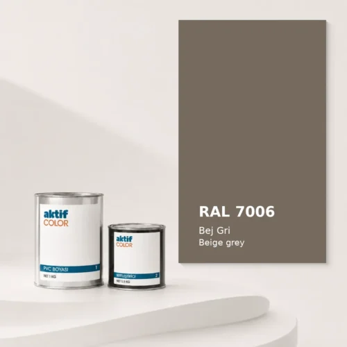 RAL 7006 Bej Gri PVC boyası, sertleştirici ve renk kartı