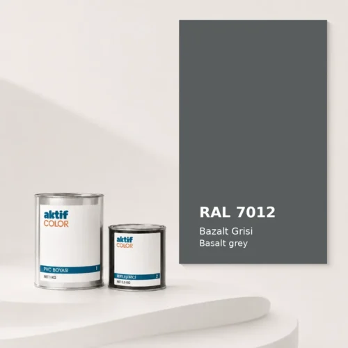 RAL 7012 Bazalt Grisi PVC boyası, sertleştirici ve renk kartı