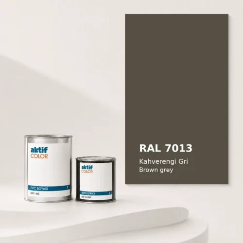 RAL 7013 Kahverengi Gri PVC boyası, sertleştirici ve renk kartı