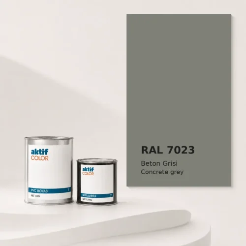 RAL 7023 Beton Grisi PVC boyası, sertleştirici ve renk kartı
