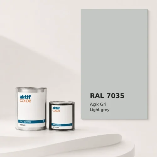 RAL 7035 Açık Gri PVC boyası, sertleştirici ve renk kartı