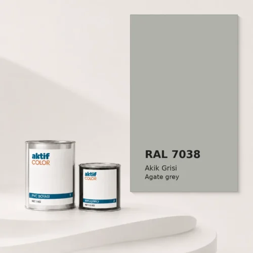 RAL 7038 Akik Grisi PVC boyası, sertleştirici ve renk kartı
