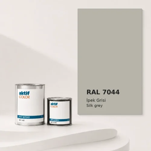 RAL 7044 İpek Grisi PVC boyası, sertleştirici ve renk kartı